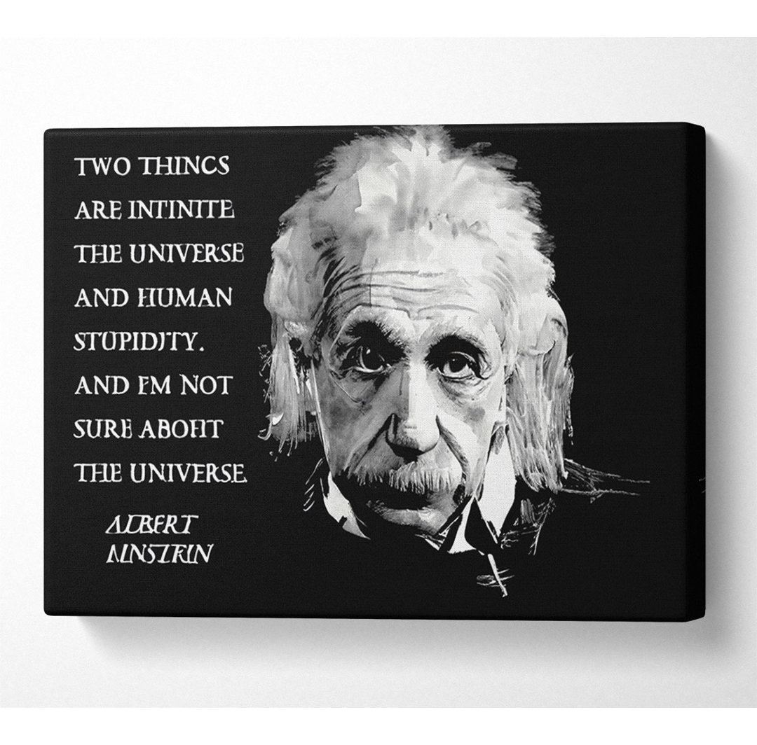 Motivationszitat Albert Einstein Das Universum - Leinwanddrucke auf Leinwand