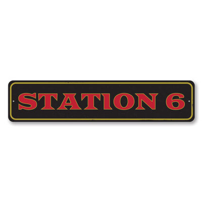 Station Number Custom Aluminum Sign
