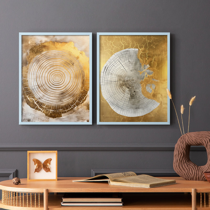 ABSTRACT Series CCXVI - Reproduction encadrée de qualité supérieure - prête à être accrochée - aucun clou requis - aucun clou requis