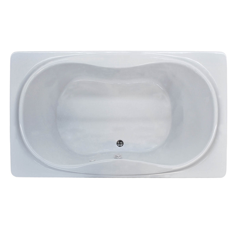Cayman 71.5'' x 35.5'' Soaking Acrylic Bathtub