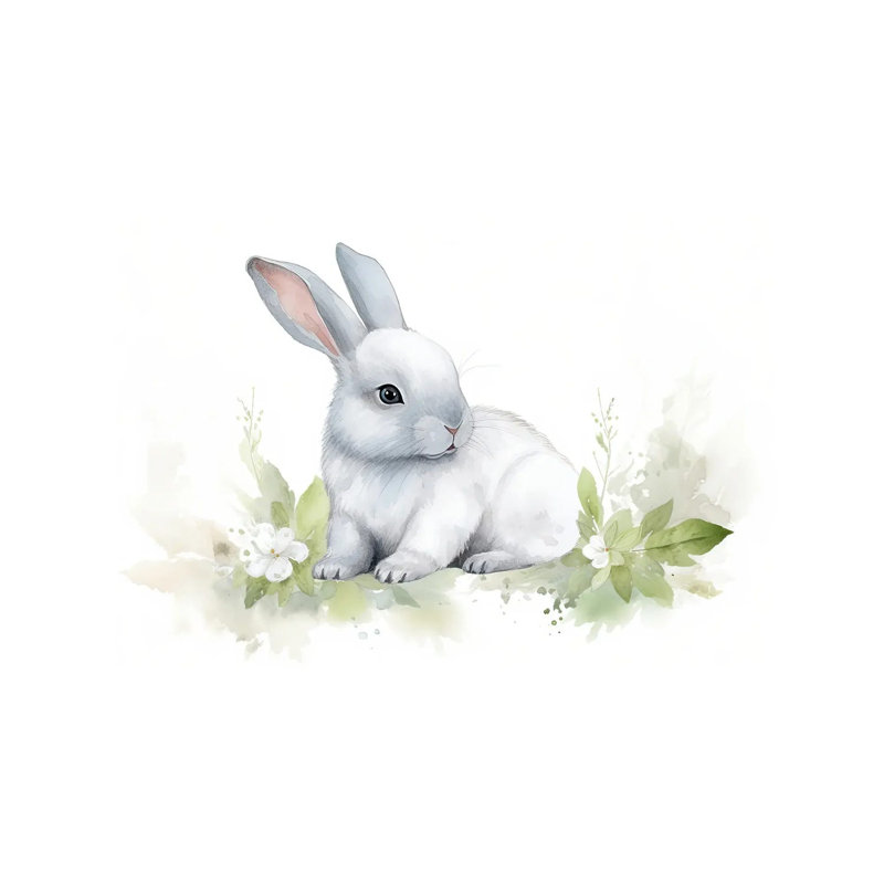 Mignon bébé lapin - impression d'art mural