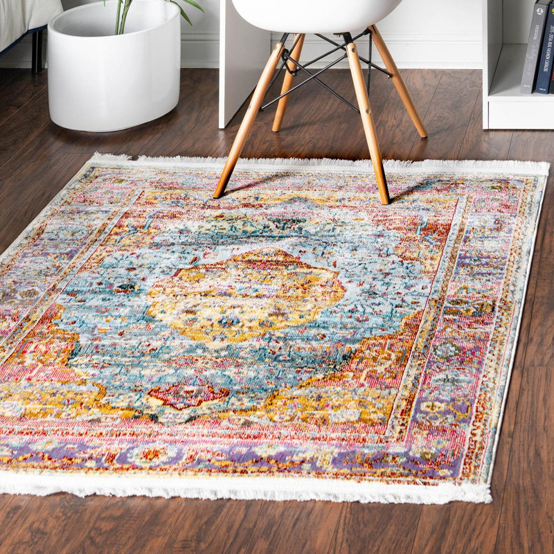 Folmar Abstract Indoor Rug, Square 8'