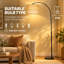 175cm Rattan Arched/Arc Floor Lamp