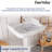 Dynasty 35.5" Tall Rectangular Vitreous China Pedestal Bathroom Sink with Overflow-96123261-98982196