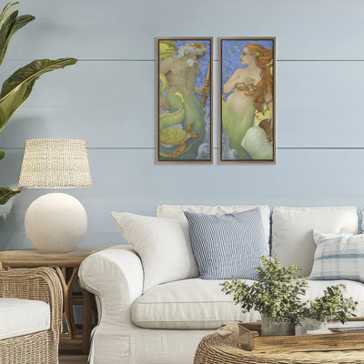 The Gate Keepers Pair 2pc Floating Frame Set, design by Christina P. Wyatt