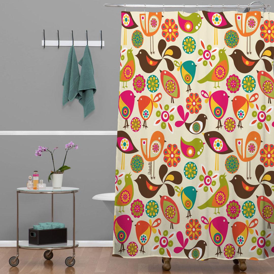 Floral Shower Curtain Redwood Rover