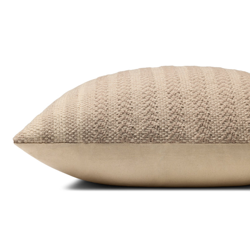 Coussin décoratif Amber Lewis x Loloi Blair, Beige, Carré 22 po, Polyester