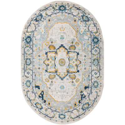 Tapis gris en polypropylène tissé à la machine Ikat