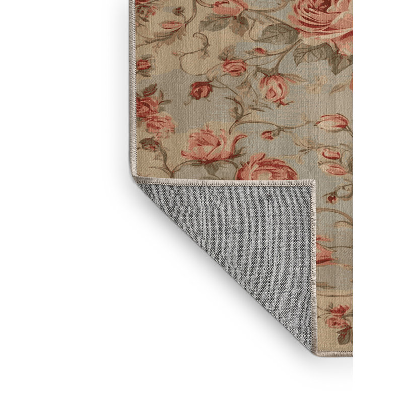 Tapis brun lavable à la machine, Carré 3 pi