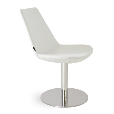 Eiffel 17'' H Faux Leather Upholstered Metal Side Chair