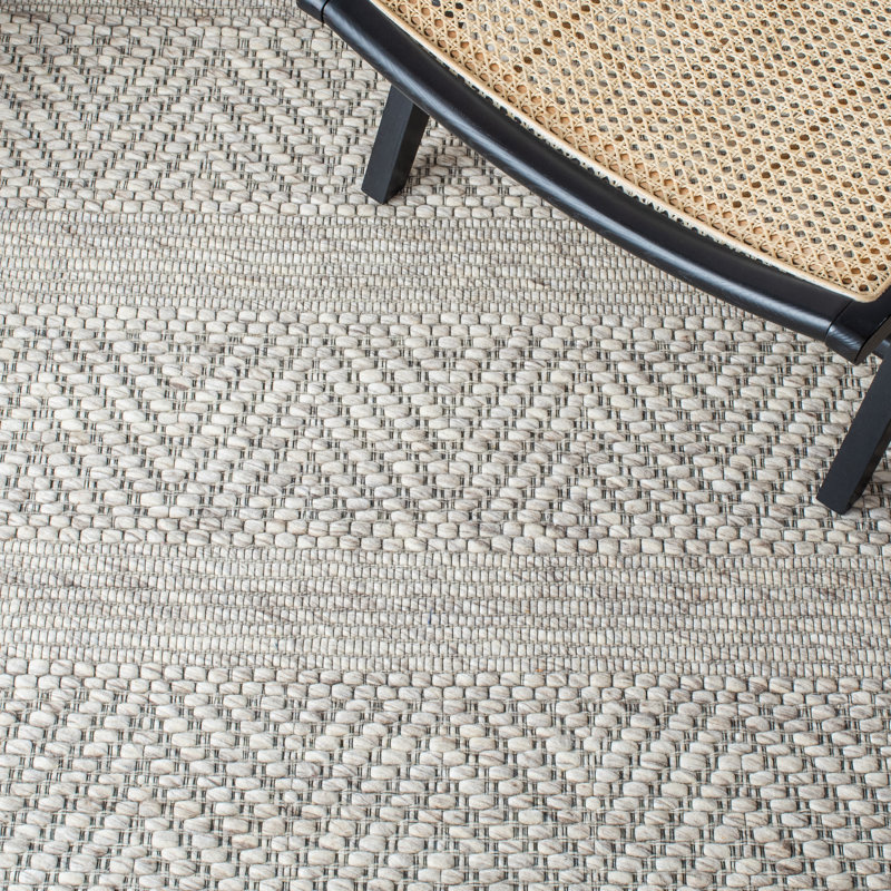 Stalybridge Geometric Beige/Light Grey Area Rug, Rectangle 9' x 12'