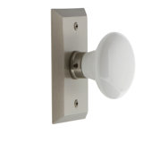 Studio Plate with White Porcelain Door Knob