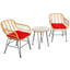 Ensemble de conversation en osier / rotin pour 2 personnes avec coussins Heider-1162499463
