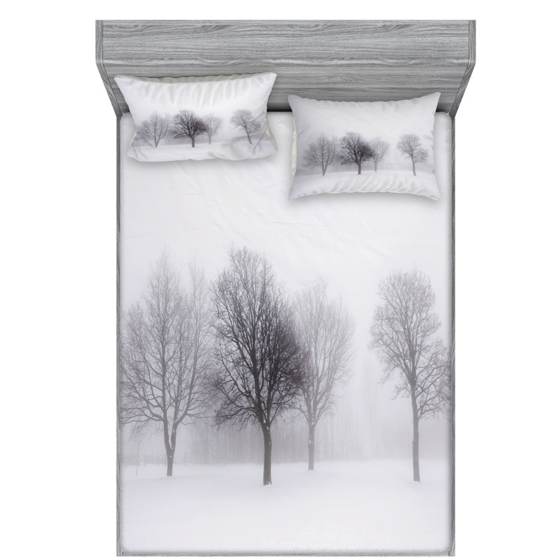 Microfiber Sheet Set, Queen Sheet Set with Fitted Sheet
