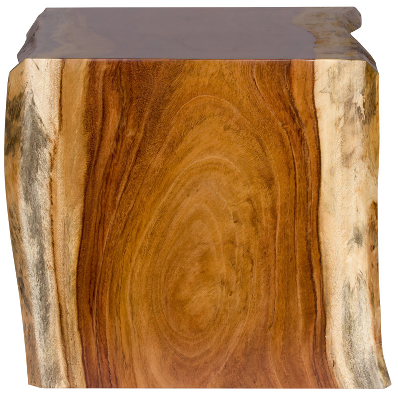 Live Edge Solid Wood Writing Desk, Natural