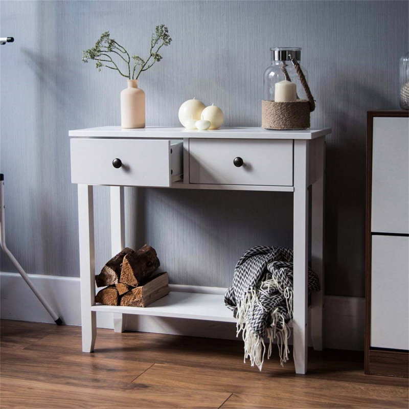 Annam Console Table, 74cm H x 80cm W x 30cm D, White