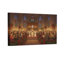 «Christmas Church Christmas Service With People And Decorations», ensemble de 3 impressions sur toile