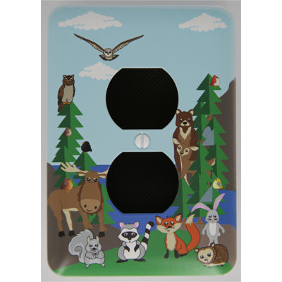 Plaque murale à 2 prises Woodland Forest