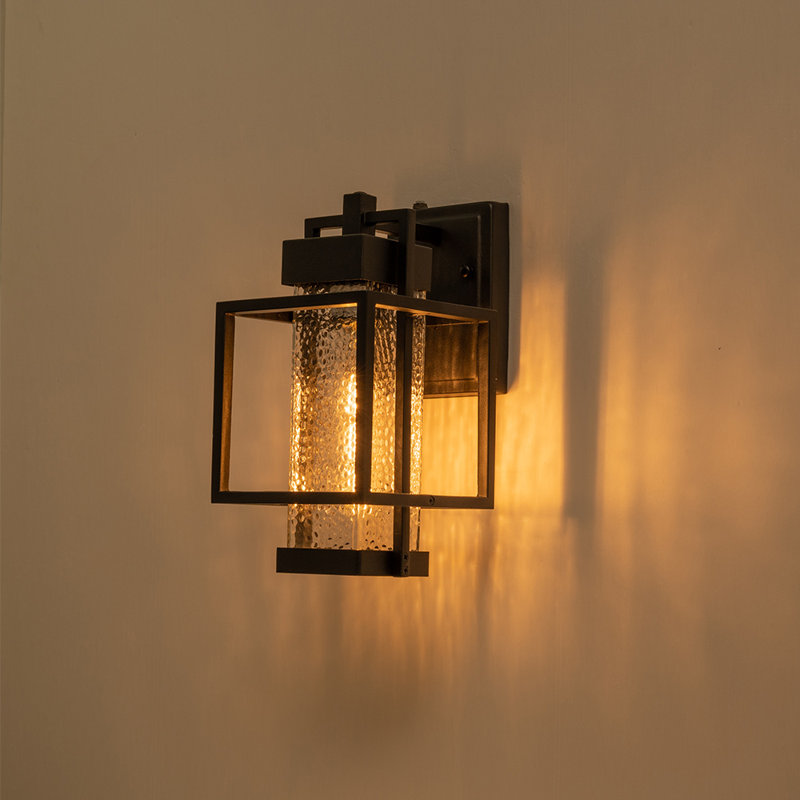 Applique murale d'extérieur avec capteur de lumière imperméable 1 lumière