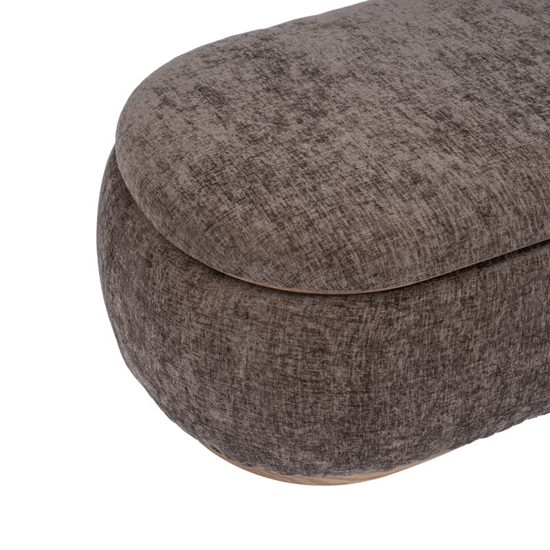 Repose-pieds avec plateau rabattable et rabattable avec plateau en bois brun L 42 po, Brun