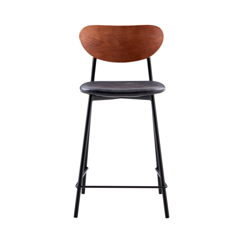 Tabouret de comptoir 26 po Merjem, Noir