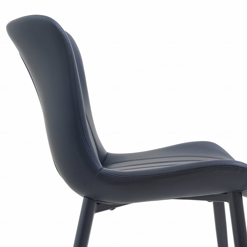 Ensemble de 2 chaises de salle à manger: similicuir style moderne Mid-Century, Noir