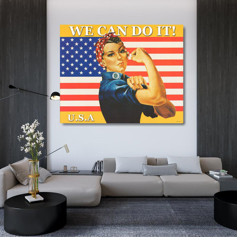 We Can Do It (Rosie The Riveter), 36" H x 45" W