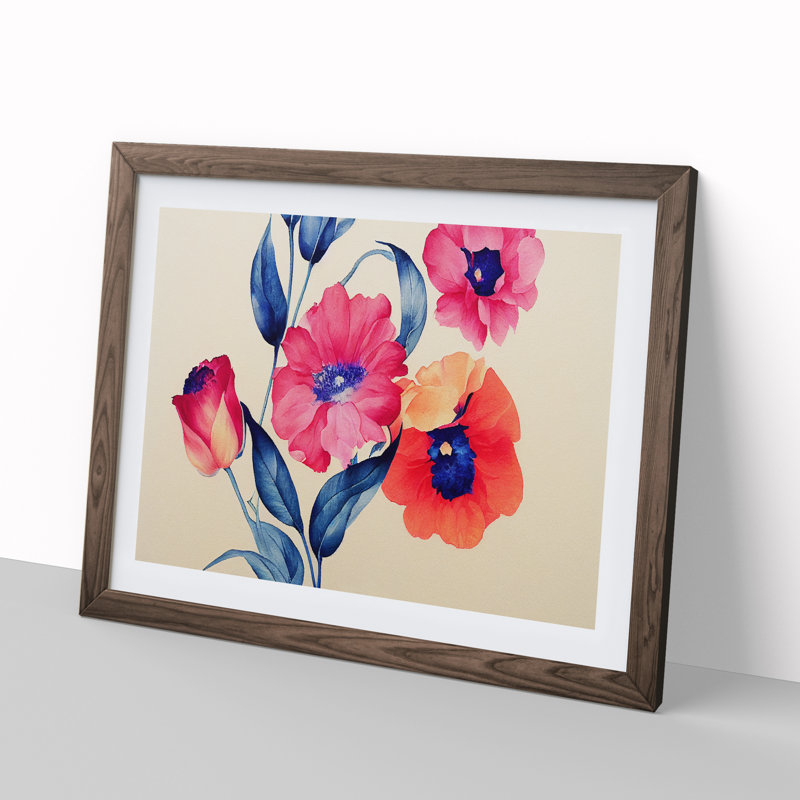 Glowing Flowers - Framed Print