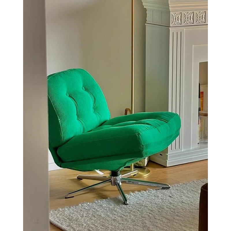 Chaise d'appoint pivotante en velours côtelé Minimalist