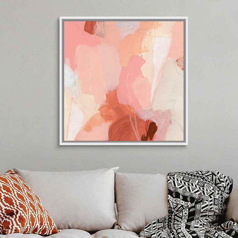 «Terracotta Cloud II» par June Erica Vess - reproduction de photo, Cadre blanc, H 38 po x l 38 po x P 1,75 po