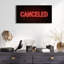 «Cancled In Neon Red» par Epic Portfolio, art mural en verre acrylique-1675794398