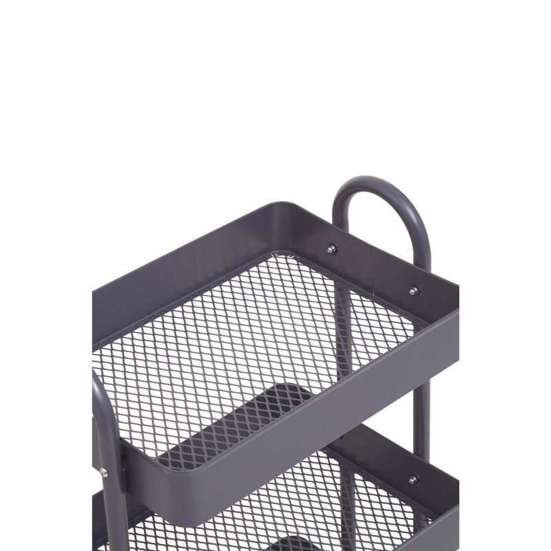 Wilburn Metal Bar Cart, Grey