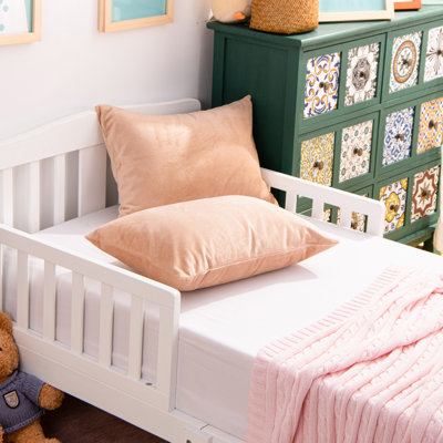 Toddler Pillowcases, Velvet Solid Color Zipped Pillowcases, 13x18 Inches - NTBAY