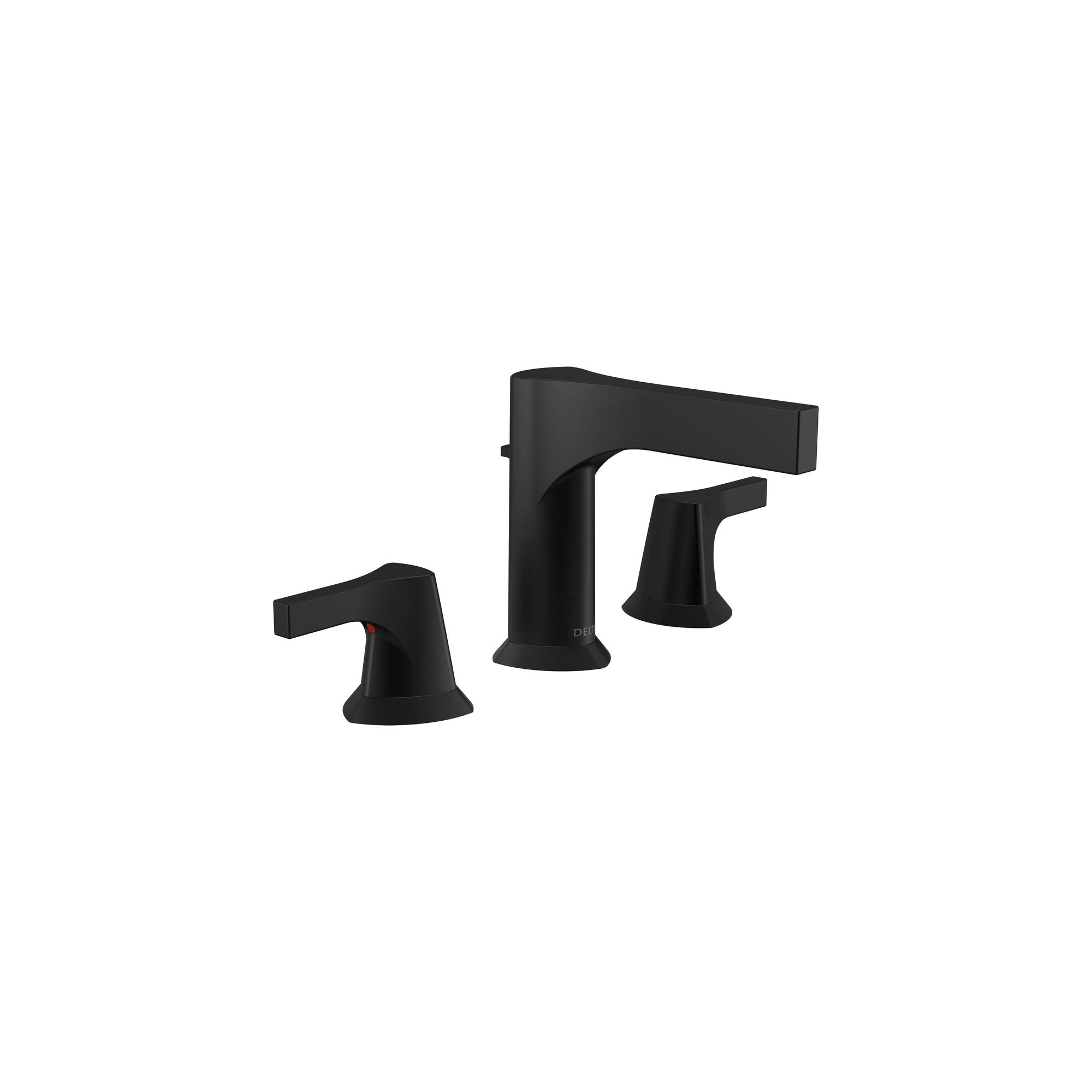 Zura Widespread Faucet with Drain Assembly, Black