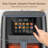 Air Fryer with Colour LCD Display Touchscreen with Cooking Window,Broil,Roast,Dehydrate,Bake,Black-99316000