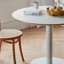Table de salle à manger ronde en bois manufacturé blanc-693002422