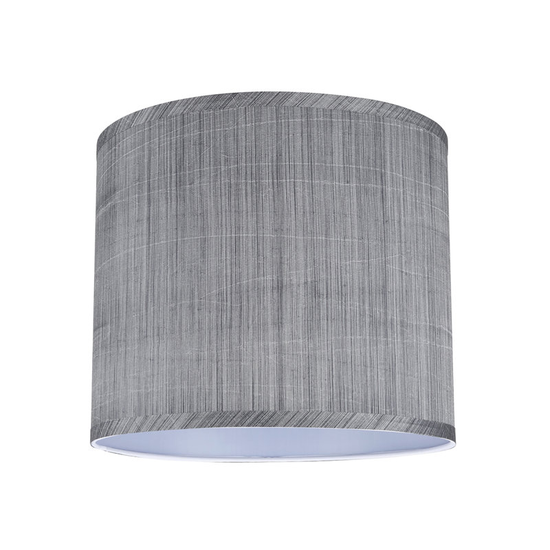 Synthetic Fabric Drum Lamp Shade, 10" H x 12" W x 12" D