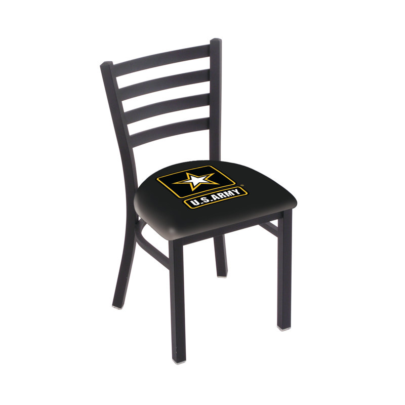 Upholstered Metal Side Chair, U.S. Army