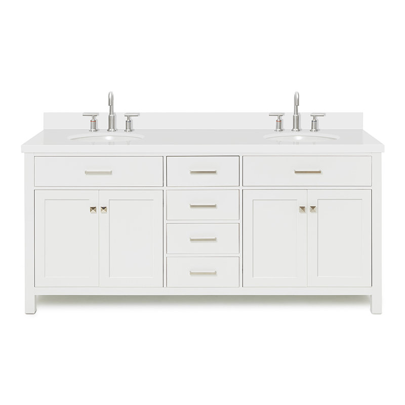 Ensemble de meuble-lavabo double 73 po Macnair, Blanc