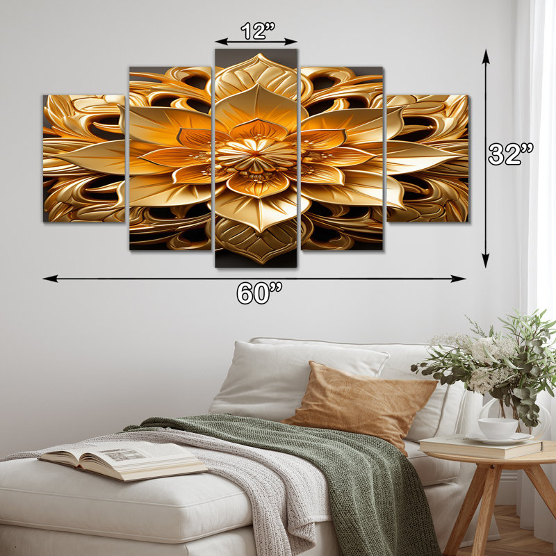 Albers - Sunflower Wall Decor - 5 Panels