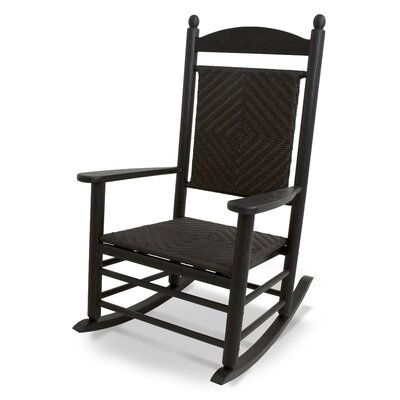 Rocker Jefferson Woven Rocking Chair -  POLYWOOD®, K147FBLCA