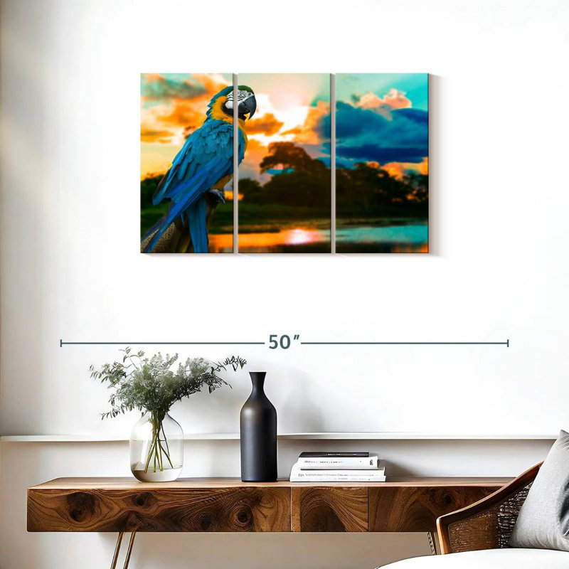 Macaw At Sunset