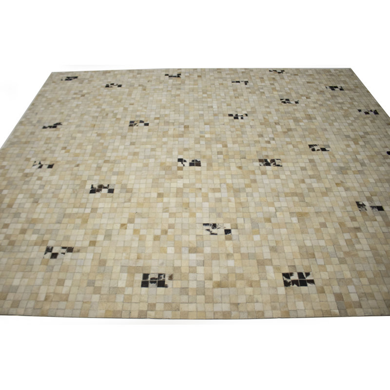 Tapis géométrique fait à la main multicolore, Rectangle 8 pi x 10 pi