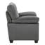 Chaise rembourrée en tissu gris foncé pour salon moderne - assise confortable de 25 po de hauteur, avec accoudoirs texturés