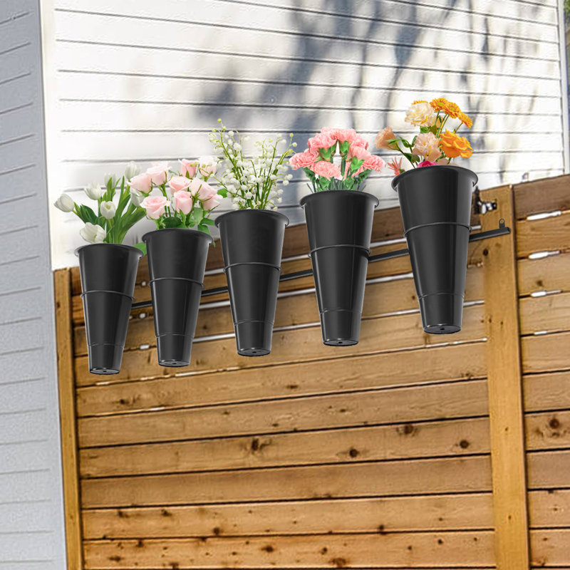 5PCS Wall Planter Flower Stand With Bucket