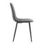 Ensemble de chaises de salle à manger confortables en lin et coton - Six pièces dans des chaises foncées seulement, sans les tables