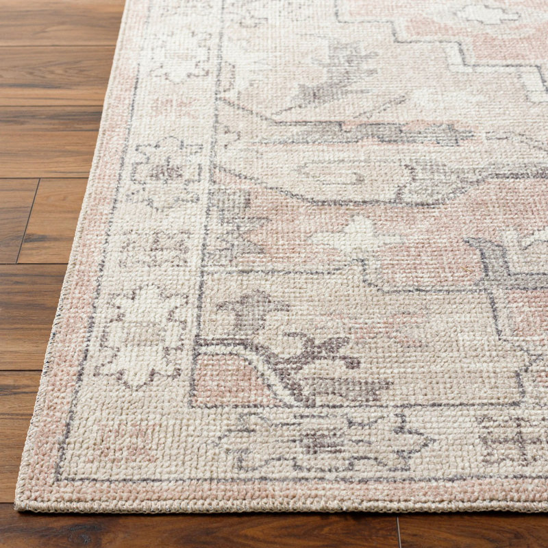 Traditional Rug, Bordered Floral Anti Slip Easy to Clean Rug For Living Room, Dining Room, Bedroom, Rectangle 120 x 170 cm