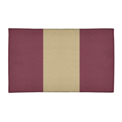 Tapis de zone rouge/beige