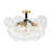 Meyana Contemporary 6 - Light Glass Bubble Semi Flush Mount-1314340099