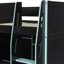 Lit mezzanine en bois avec bureau-493672627